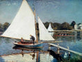 Monet Sailing At Argenteuil A4 Photo Print