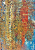 Monet the pond with ducks in autumn A4 Photo Print