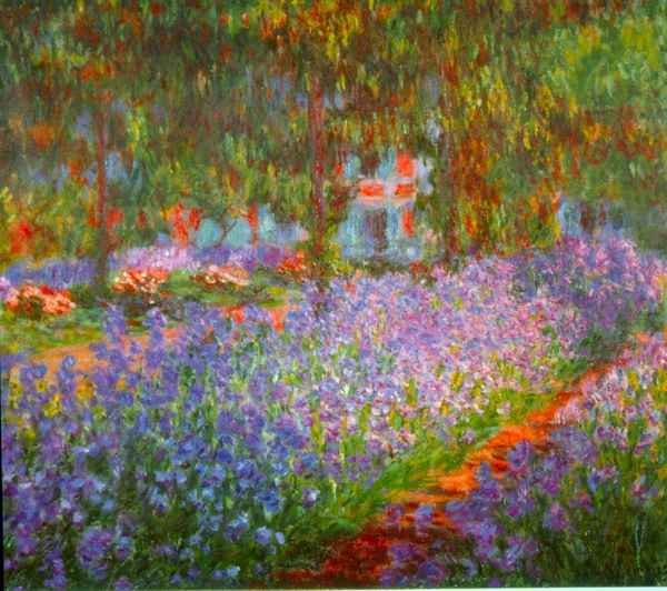 Monet's Garden by Monet Impressionism A4 Photo Print