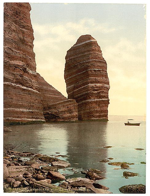 Monk and Preachers Pulpit Helgoland Vintage A4 Photo Print