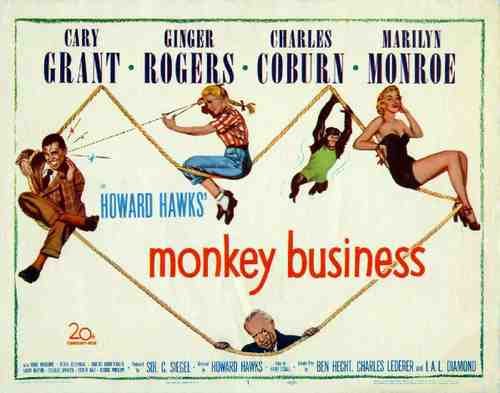  Monkey Business 1952 01 film star poster A4 Photo Print