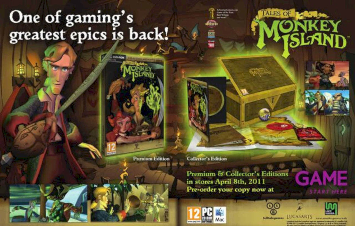Monkey Island Editions Vintage Retro Advert Poster A4 Photo Print