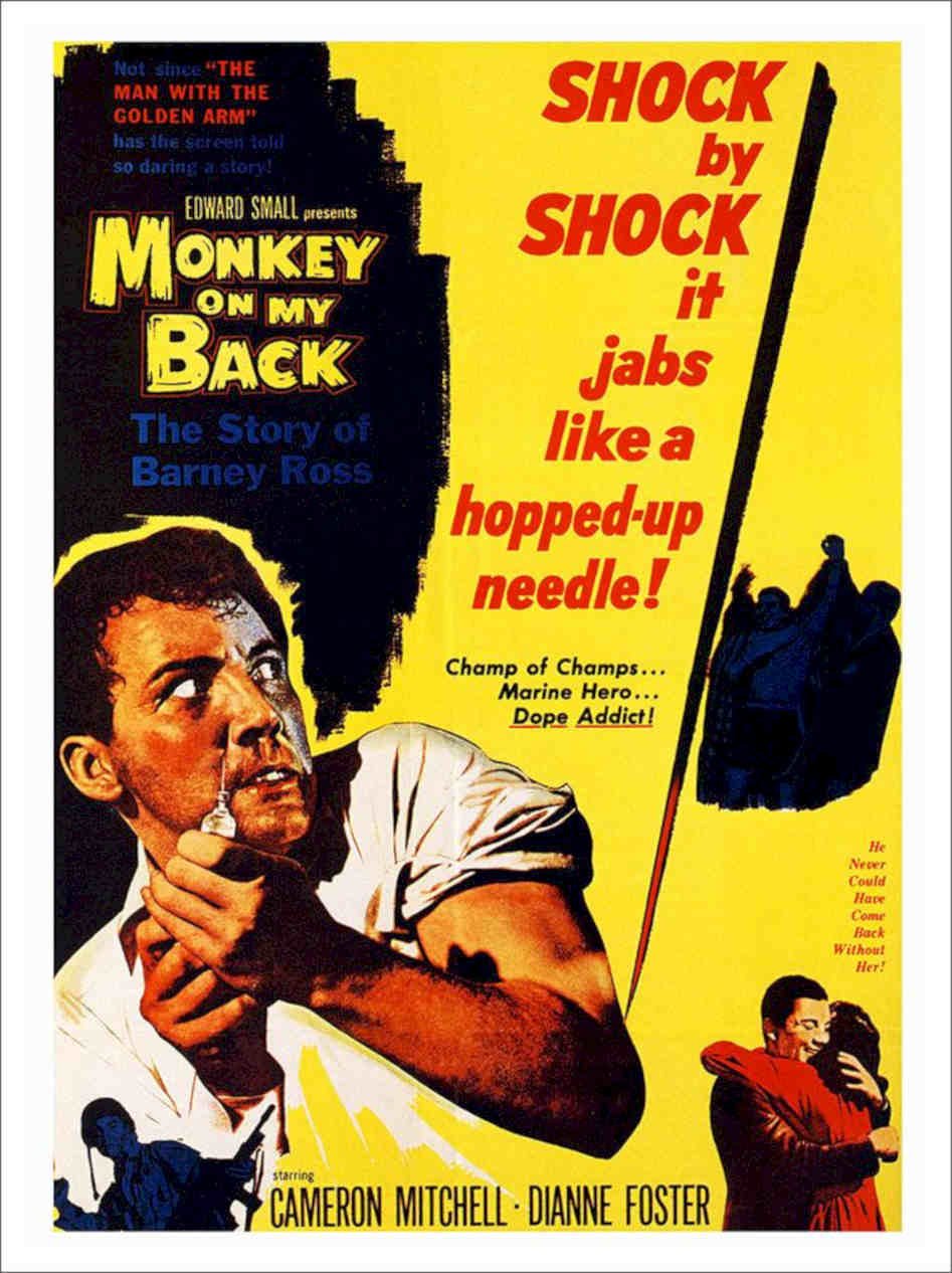 Monkey On My Back Drugs Exploitation Movie Poster 1950s Vintage Retro Advert Po