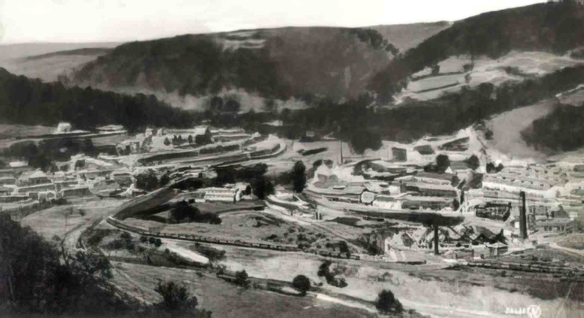 Monmouthshire Abercarn General View Vintage A4 Photo Print