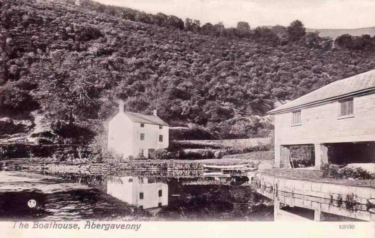 Monmouthshire Abergavenny The Boathouse Vintage A4 Photo Print