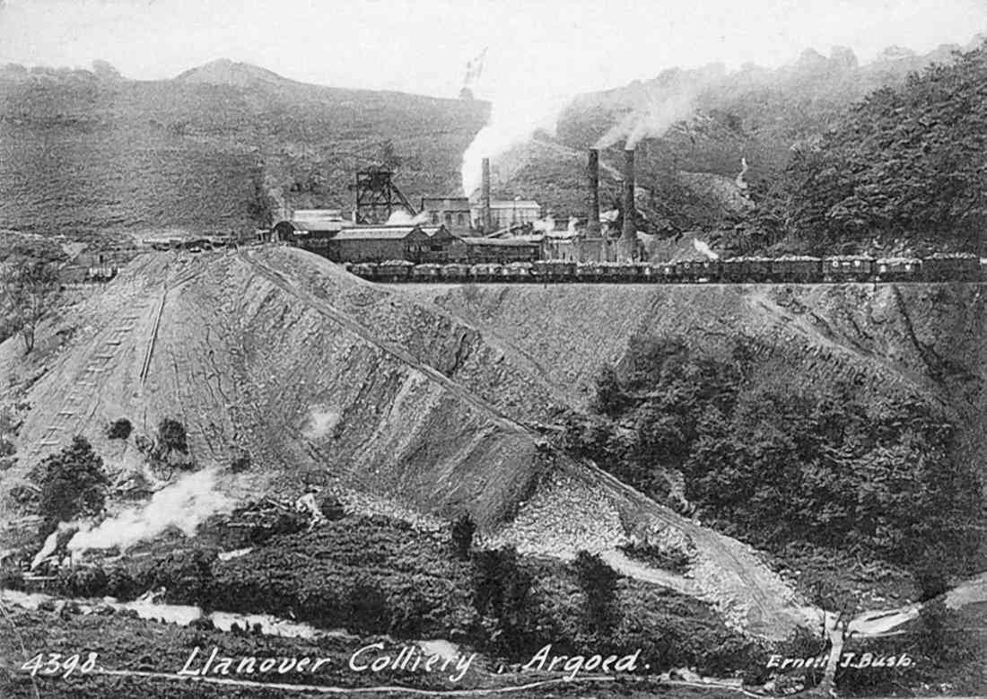 Monmouthshire Argoed Llanover Colliery sunk in 1912 closed 1930s vintage old A4 Photo Print