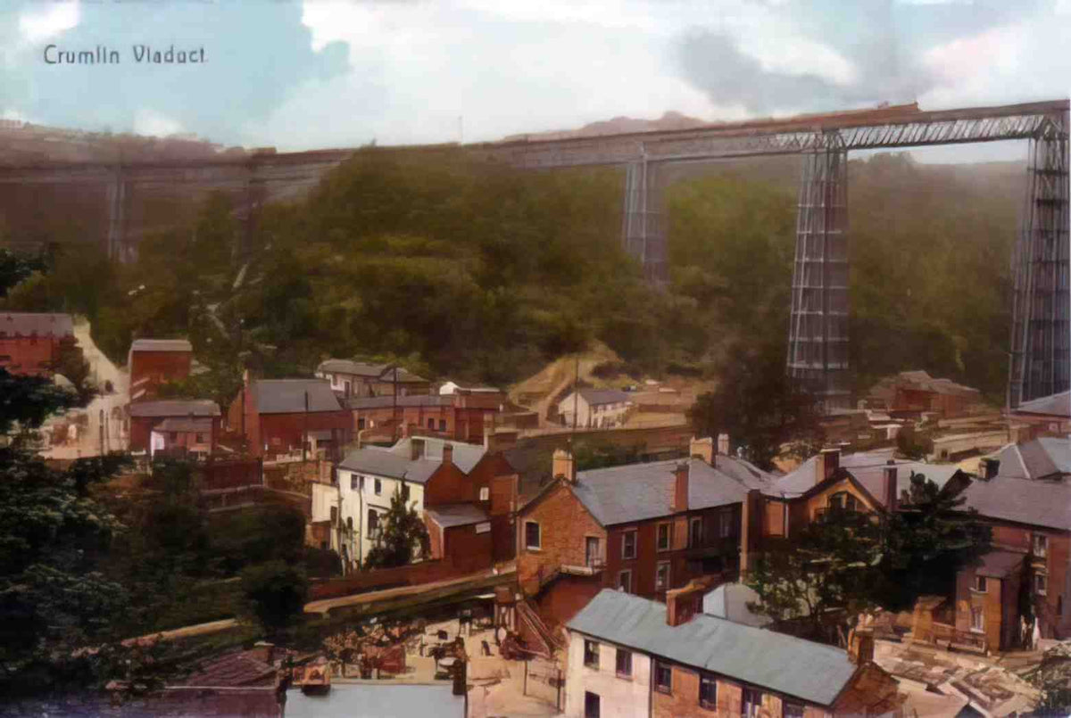 Monmouthshire Crumlin Viaduct 1910s Vintage A4 Photo Print