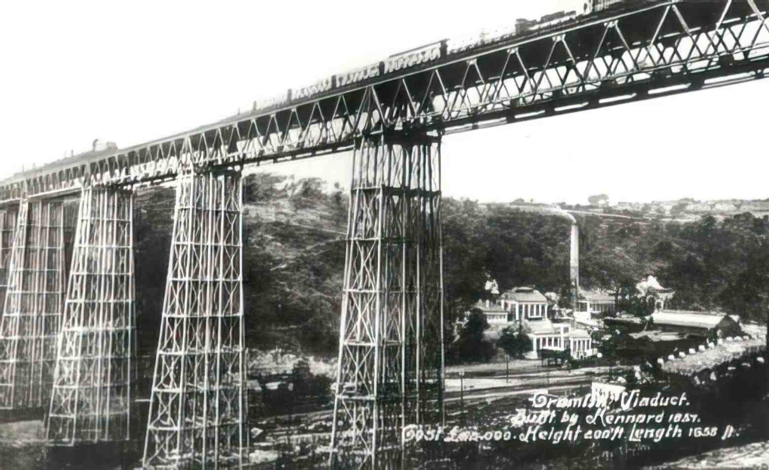 Monmouthshire Crumlin Viaduct II Vintage A4 Photo Print