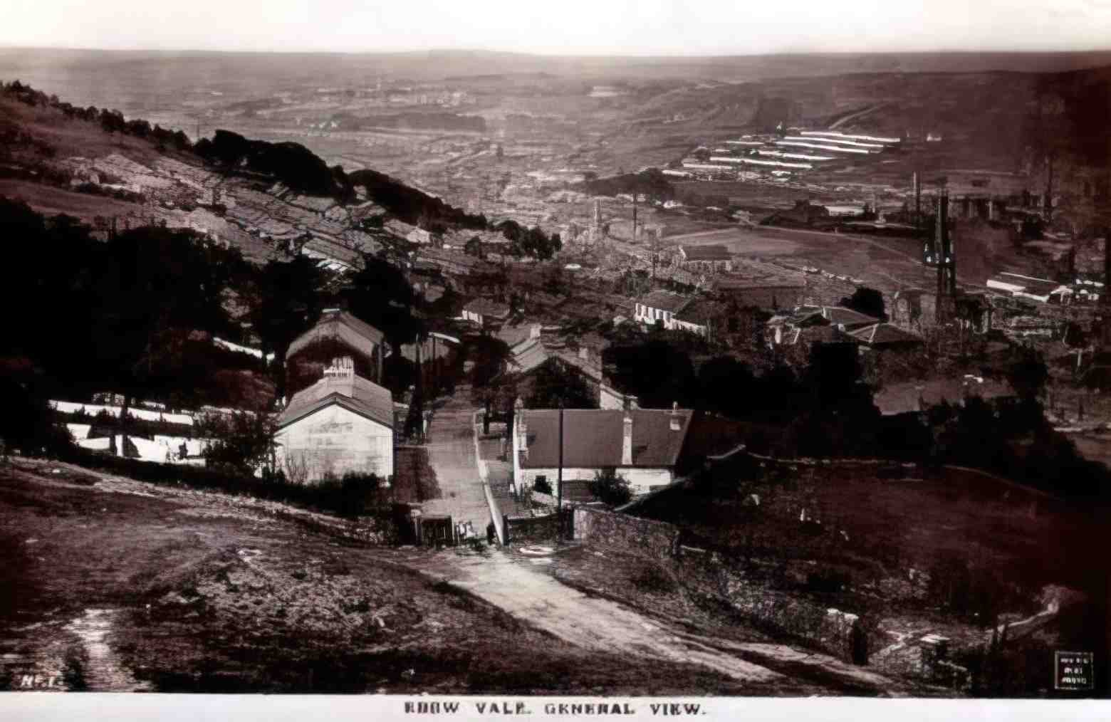 Monmouthshire Ebbw Vale General View 1920s Vintage A4 Photo Print