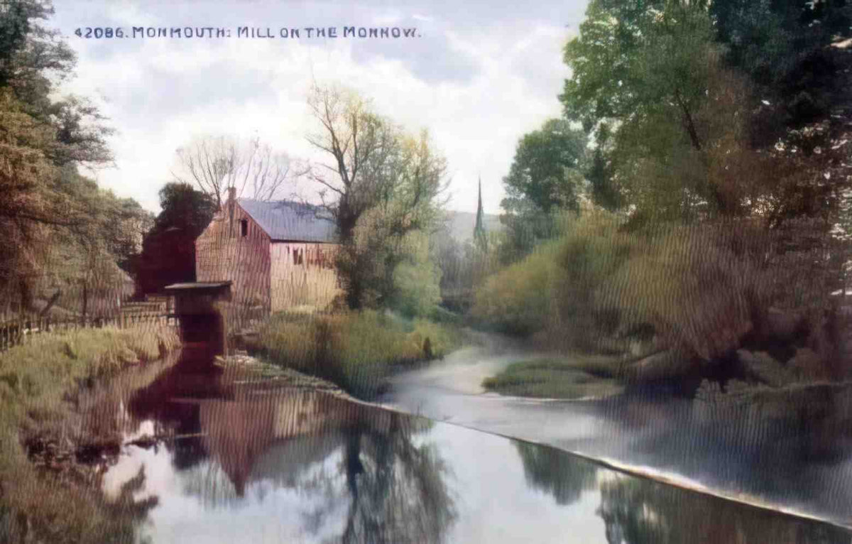 Monmouthshire Monmouth Mill on the Monmow Vintage A4 Photo Print