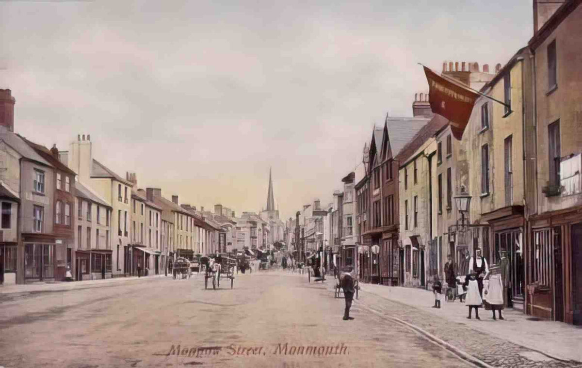 Monmouthshire Monmouth Monmow Street Vintage A4 Photo Print