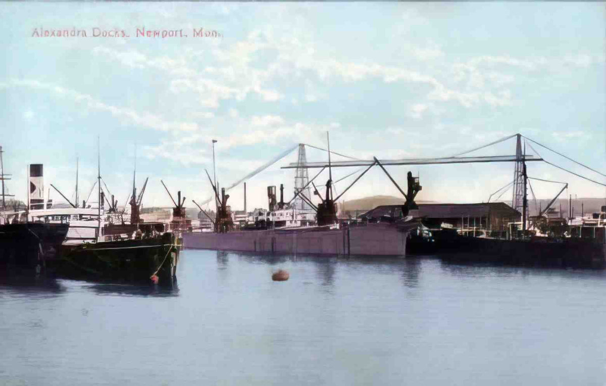 Monmouthshire Newport Alexandra Docks Vintage A4 Photo Print