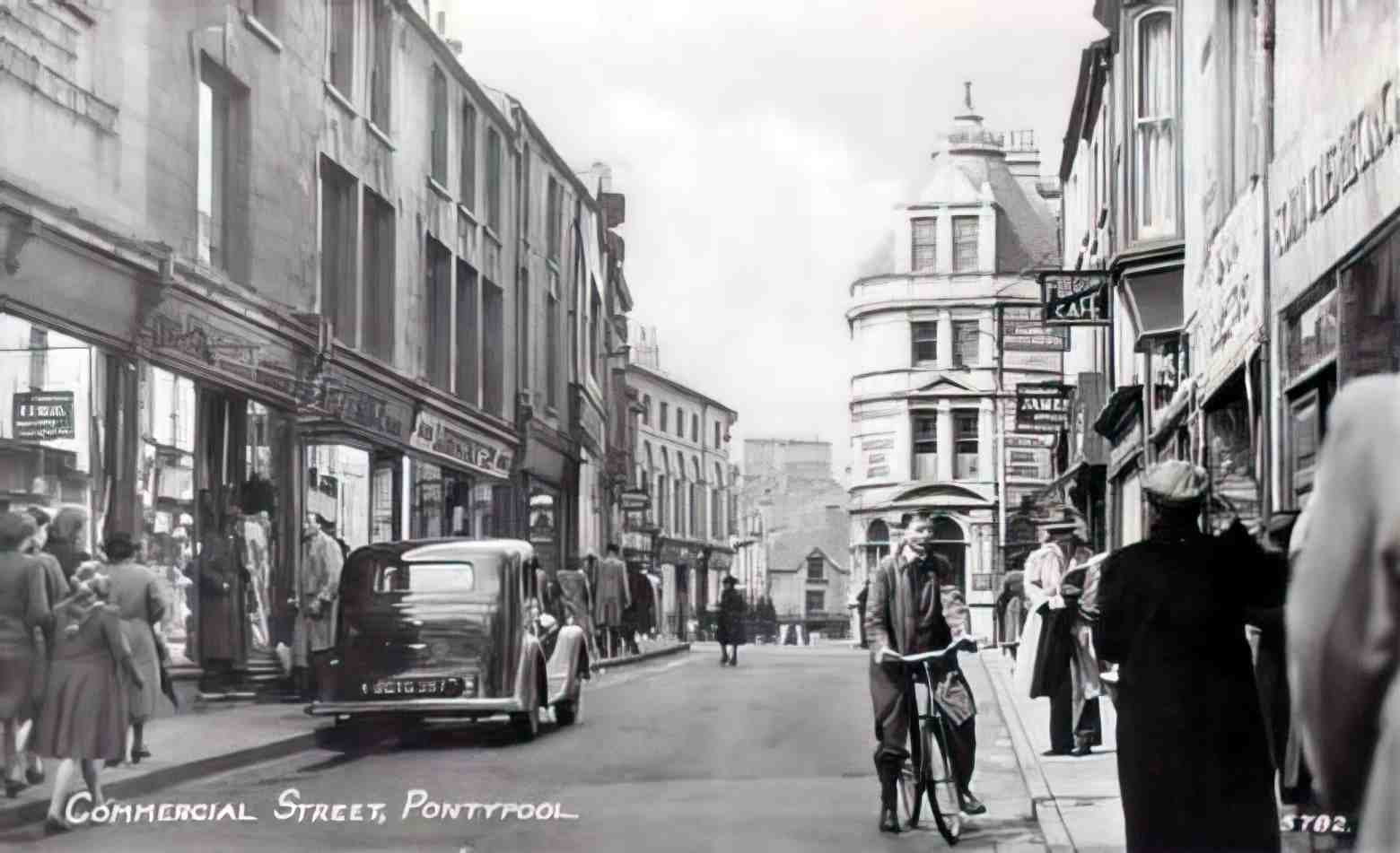 Monmouthshire Pontypool Commercial Street Vintage A4 Photo Print