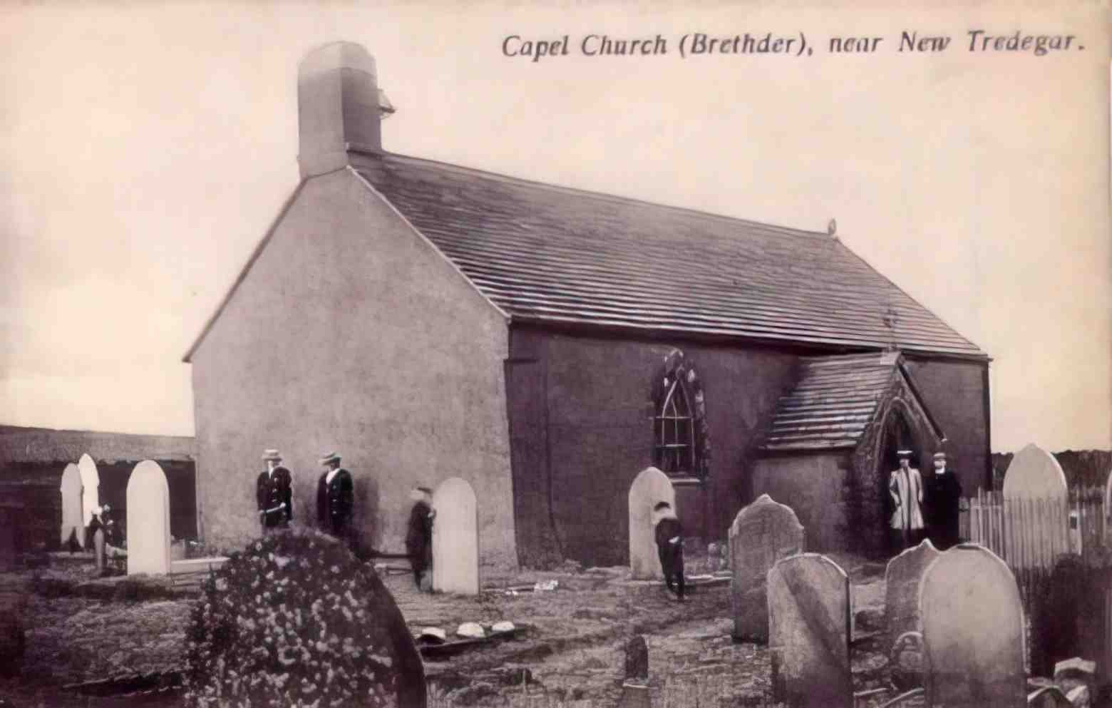 Monmouthshire Tredegar Capel Church 1910s Vintage A4 Photo Print