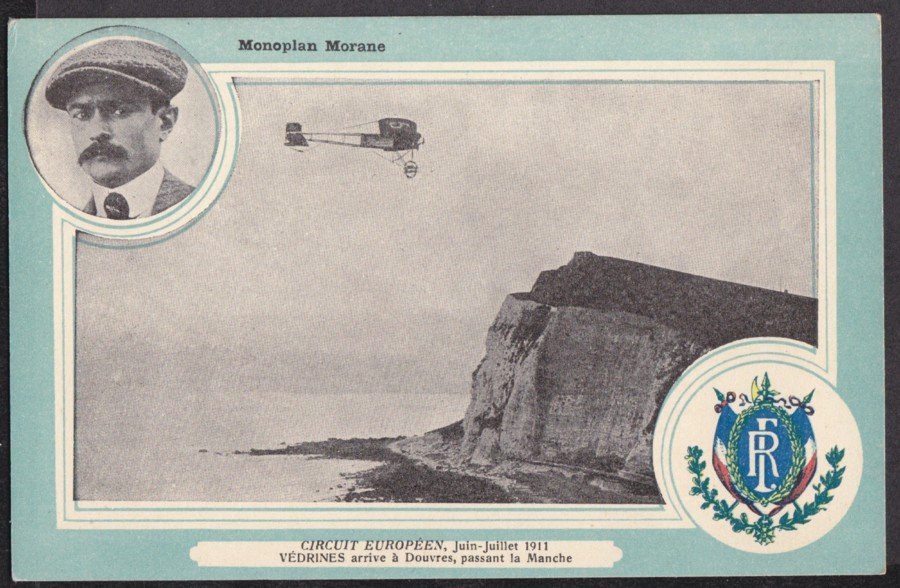 Monoplane Morane Vendrines Over Dover 1911 Channel Crossing Vintage A4 Photo Print