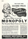 Monopoly Game 1940s 1930s Vintage Retro Advert Poster