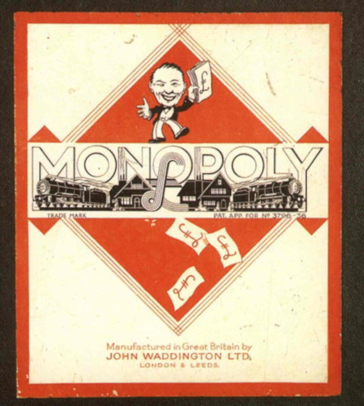 Monopoly Game Box 1950s Vintage Retro Advert Poster