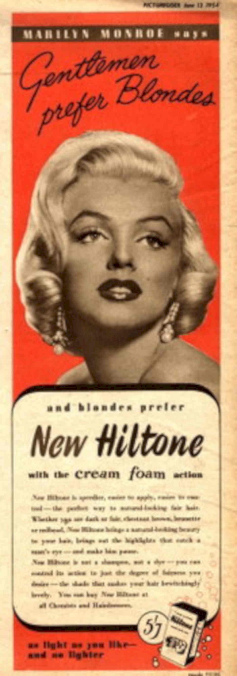 Monroe Hiltone Cream 1950s Vintage Retro Advert Poster