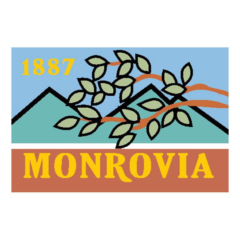 Monrovia City Flag N6340 A4 Photo Print