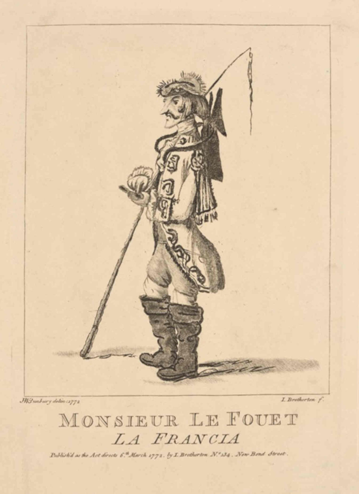 Monsieur Le Fouet GB Cartoon Vintage Retro Advert Poster