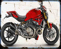 Monster 1200 S Stripe 15 1 A4 Photo Print Motorbike Vintage Aged