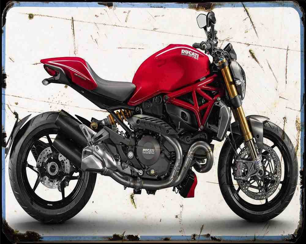 Monster 1200S 15 2 A4 Photo Print Motorbike Vintage Aged