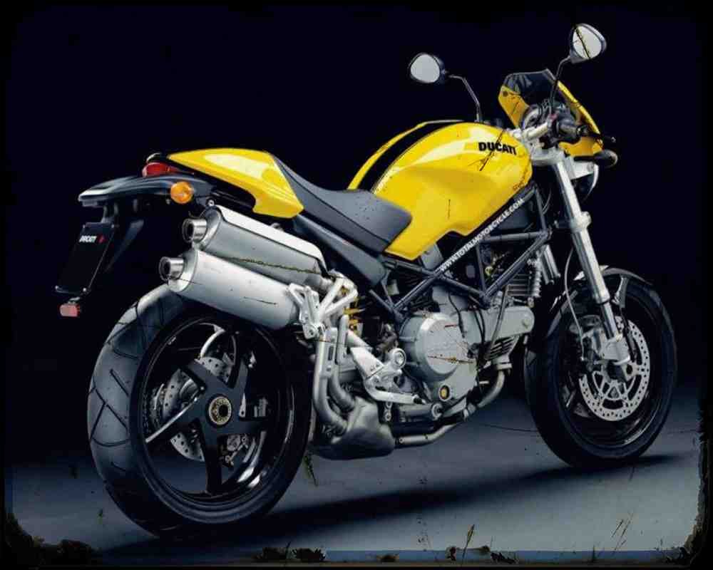 Monster 800S2R 2 A4 Photo Print Motorbike Vintage Aged
