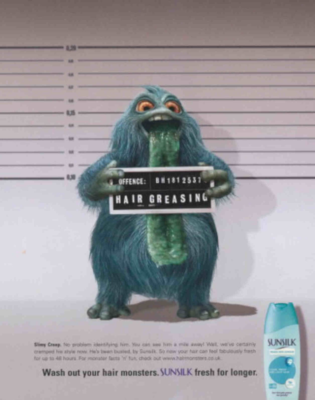 Monster Hair Grease Vintage Retro Advert Poster A4 Photo Print