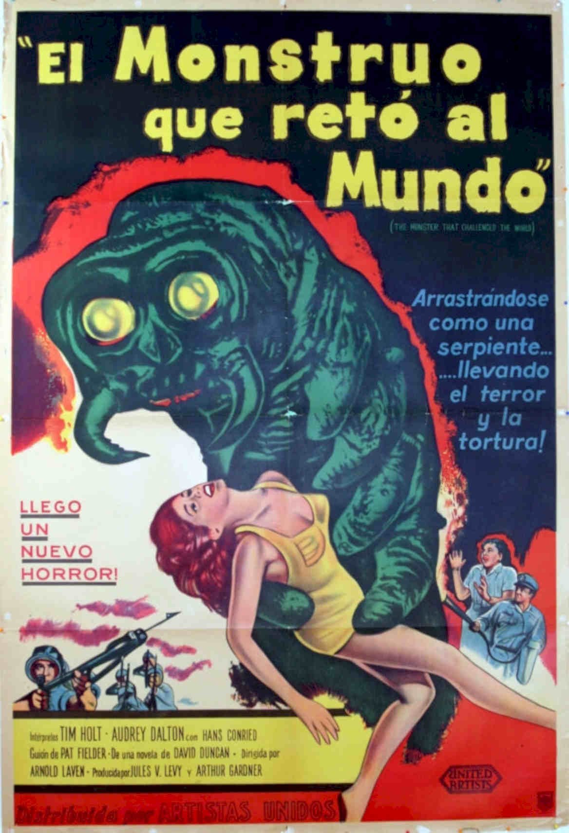 Monster Octopus Soldiers Vintage Retro Advert Poster A4 Photo Print
