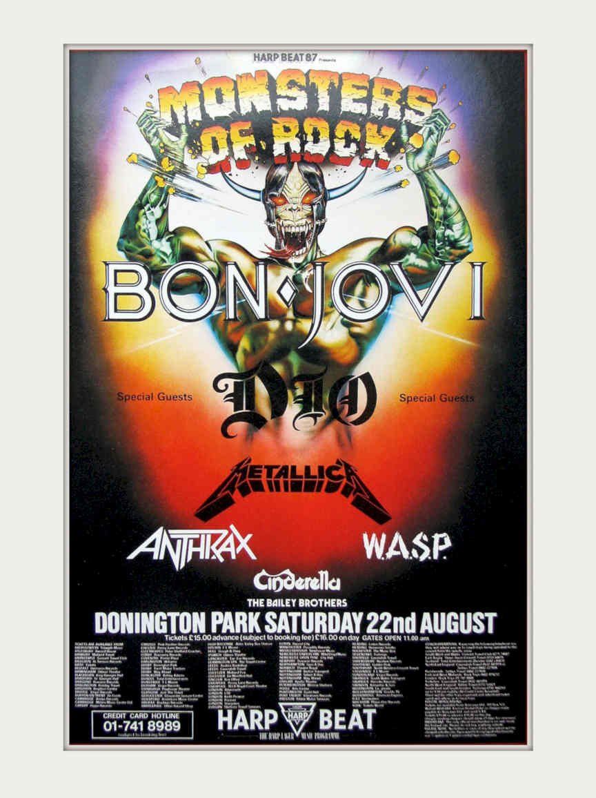 Monsters Rock Poster Vintage Retro Advert Poster A4 Photo Print