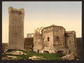 Mont Majour Abbey Orange Provence Vintage A4 Photo Print
