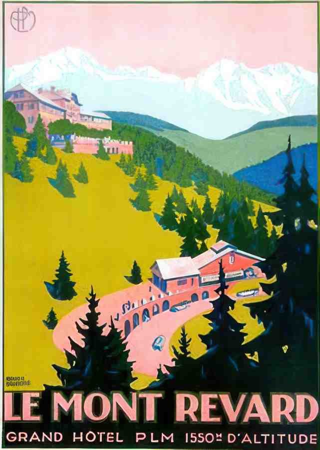 Mont Revard by Broders Vintage Advert A4 Photo Print
