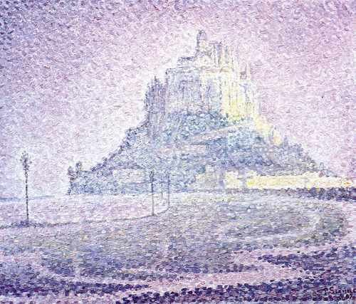 Mont Saint Michel Fog And Sun 1897 A4 Photo Print