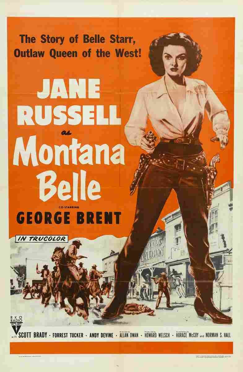 Montana Belle 01  film star poster A4 Photo Print