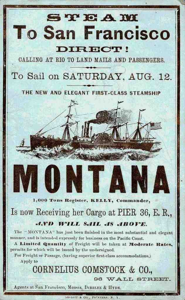 Montana Clipper Advert Vintage A4 Photo Print