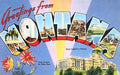 Montana Luggage Label Vintage A4 Photo Print