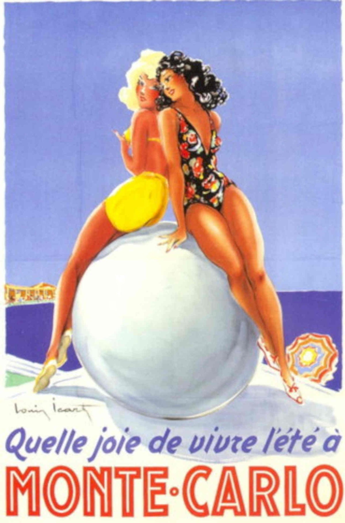 Monte Carlo Summer 1940s Vintage Retro Advert Poster