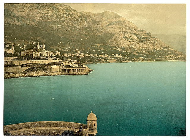 Monte Carlo and Cap Martin Monaco Vintage A4 Photo Print