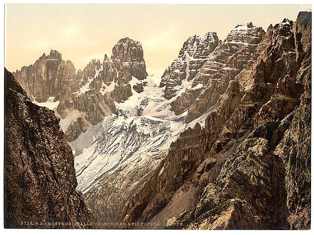 Monte Cristallo Tyrol Vintage A4 Photo Print