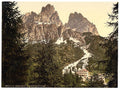 Monte Cristallo with Tre Croci Tyrol Vintage A4 Photo Print