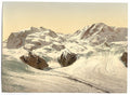Monte Rosa Lyskamm Valais Alps of Vintage A4 Photo Print