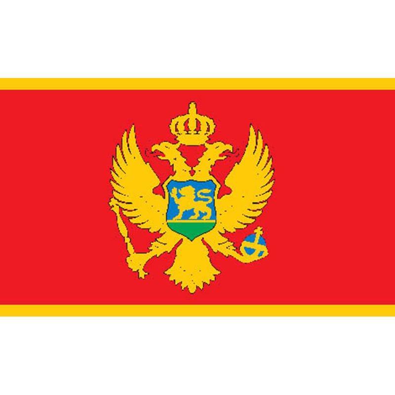 Montenegro Flag N4740 A4 Photo Print