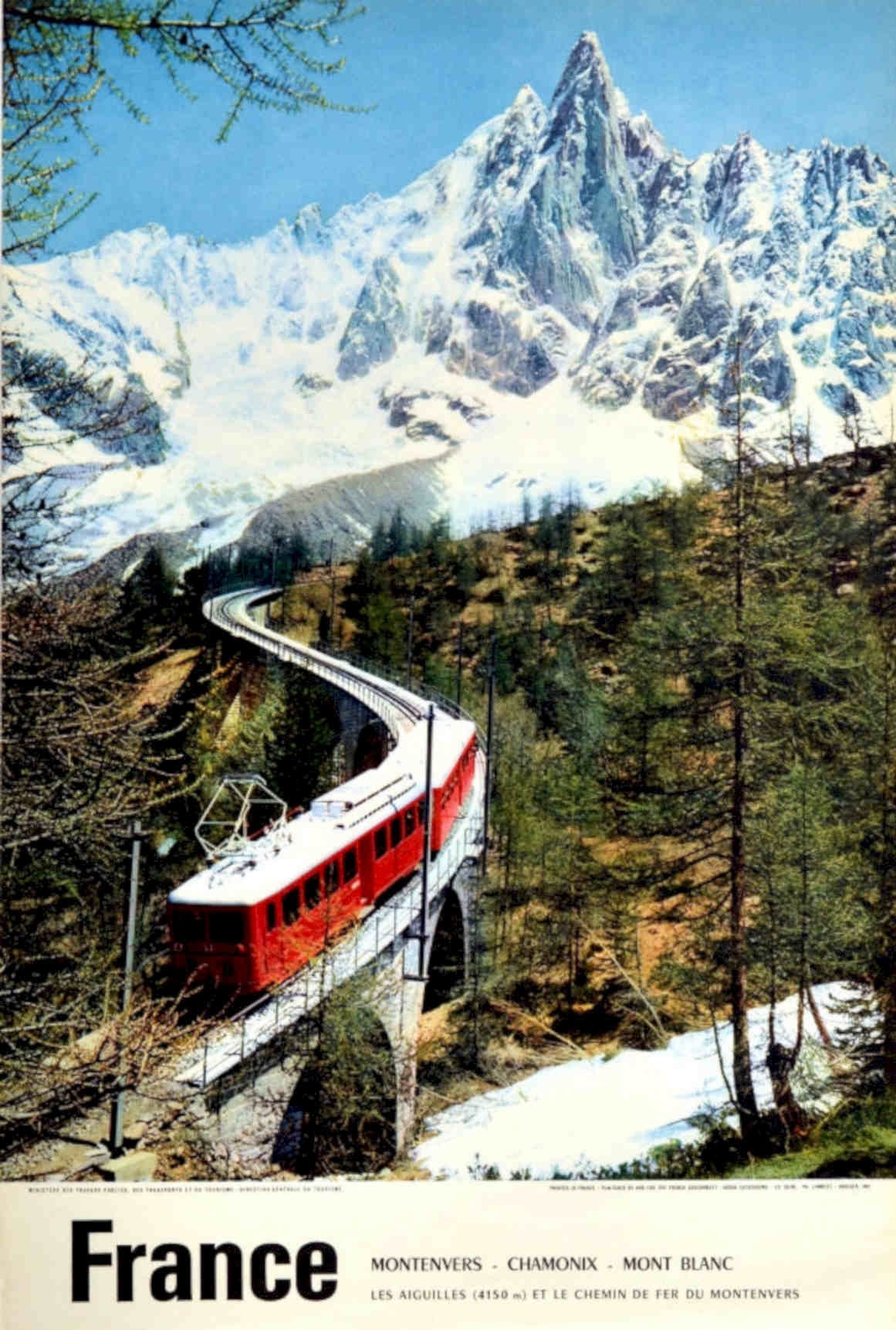 Montenvers Chamonix Train Vintage Retro Advert Poster A4 Photo Print