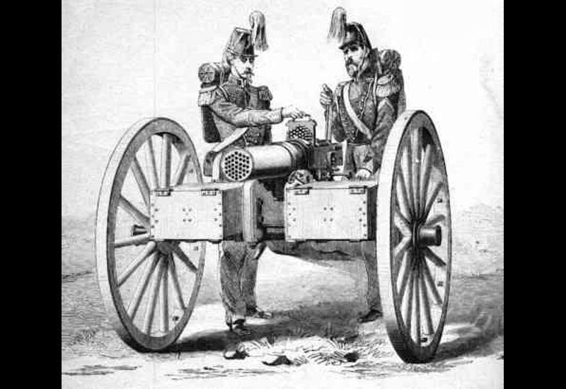 Montigny Mitrailleuse Volley Gun Belgium A4 Photo Print