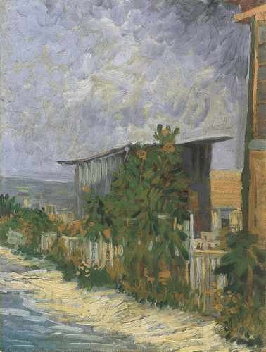 Montmartre Path With Sunflowers Paris 1887 A4 Photo Print