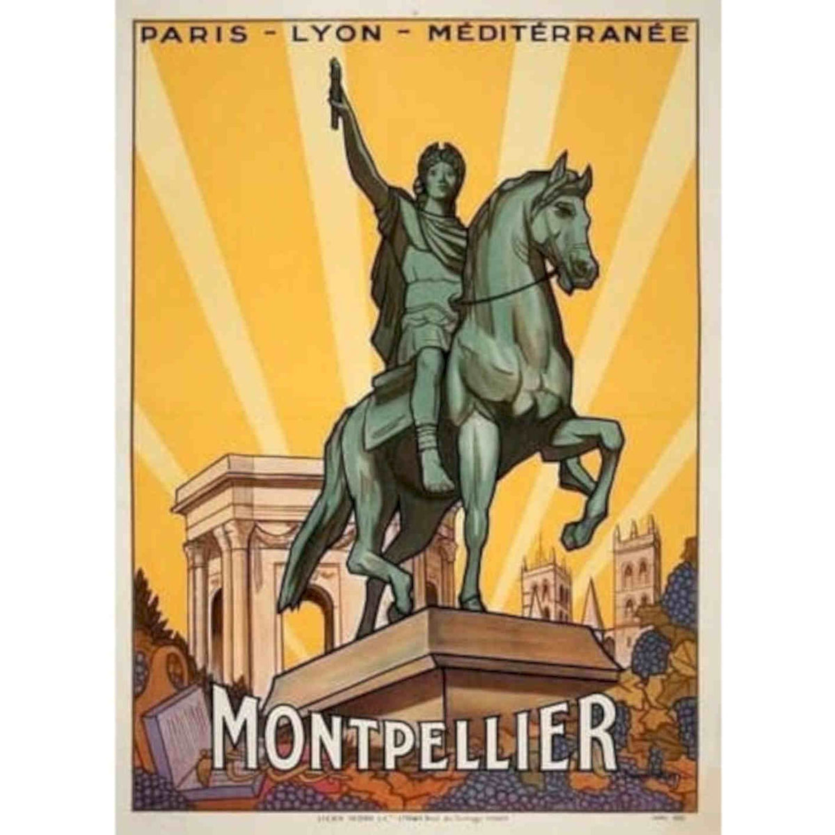 Montpellier French Tourism Vintage Retro Advert Poster A4 Photo Print