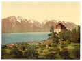 Montreux Chatelard Castle Geneva Lake Vintage A4 Photo Print
