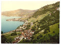 Montreux Geneva Lake Vintage A4 Photo Print