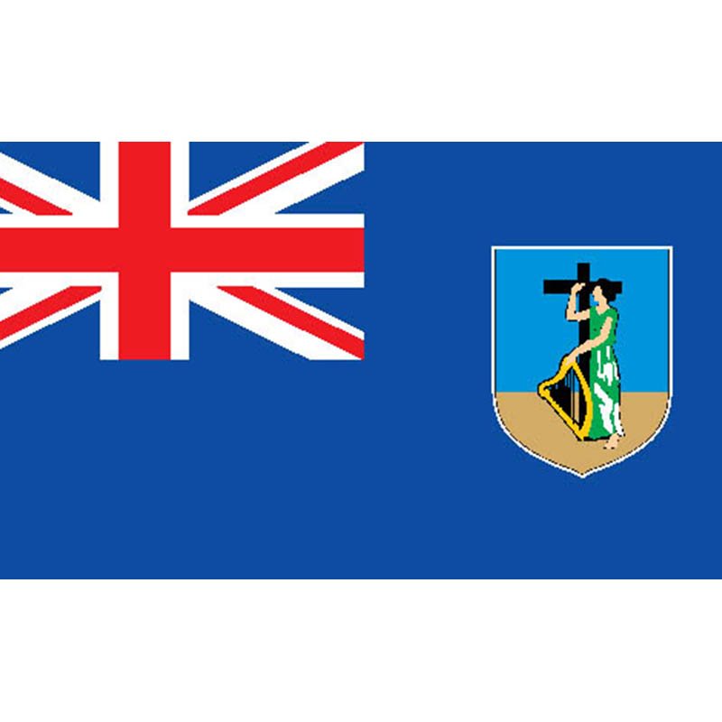 Montserrat Flag N3989 A4 Photo Print