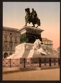 Monument to Victor Emmanuel Milan Vintage A4 Photo Print